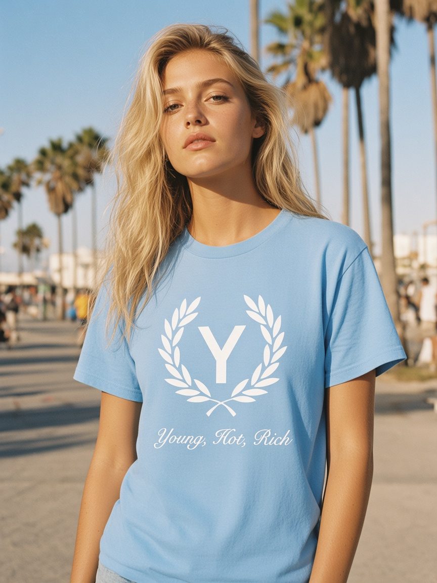 Laurel Tee in Light Blue